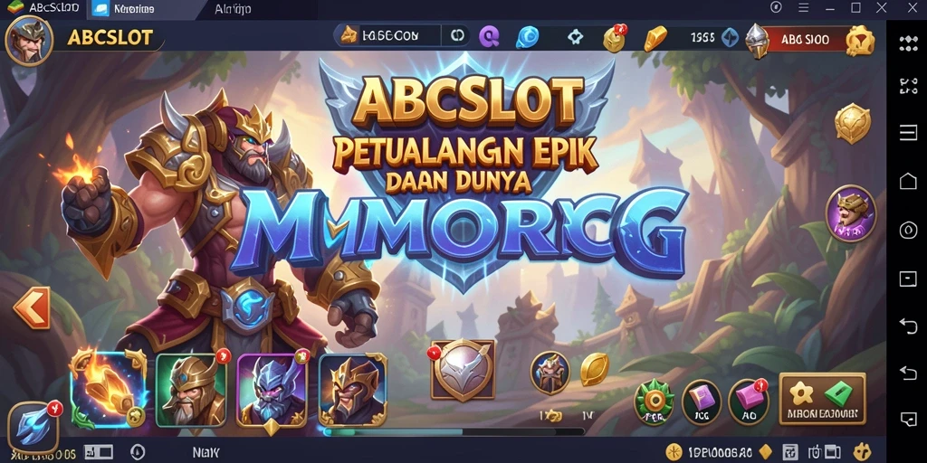 Tangkapan layar utama ABCSLOT menampilkan aksi gameplay MMORPG yang mendebarkan.