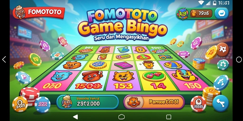 Tampilan gameplay seru FOMOTOTO dalam permainan Bingo.