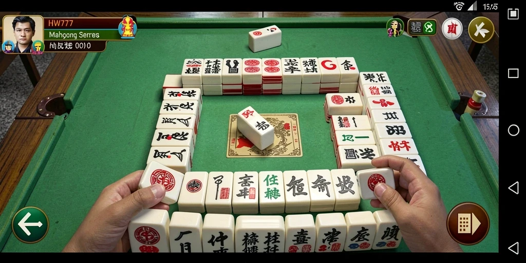 Tampilan gameplay menakjubkan dari HW777 saat bermain Mahjong.