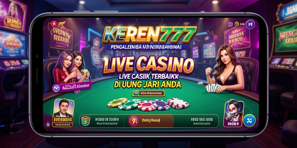 Tampilan interaktif gameplay KEREN777 yang mendebarkan di Live Casino.