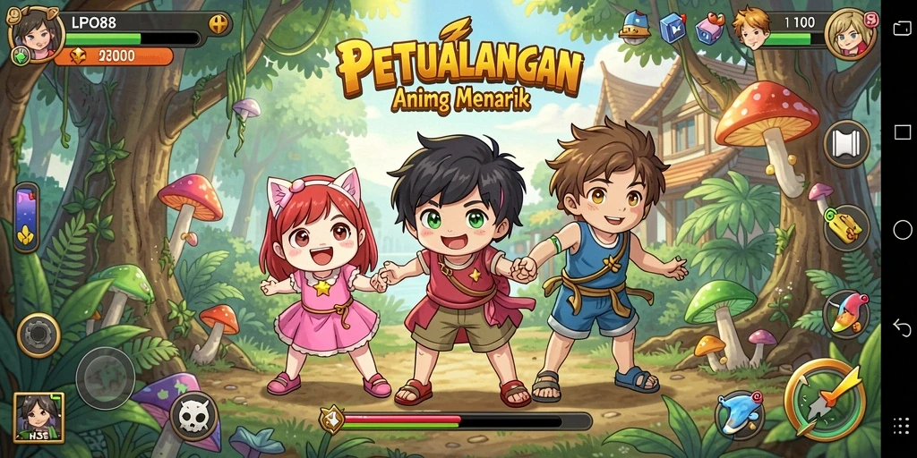 Tangkapan layar LPO88 menampilkan aksi permainan anime yang mendebarkan.