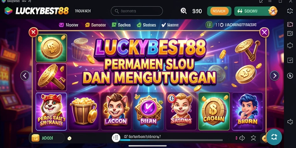 Tampilan gameplay Slot yang menarik dan penuh warna di LUCKYBEST88.