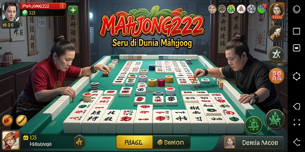 Tampilan gameplay seru MAHJONG222 dengan aksi mendebarkan.