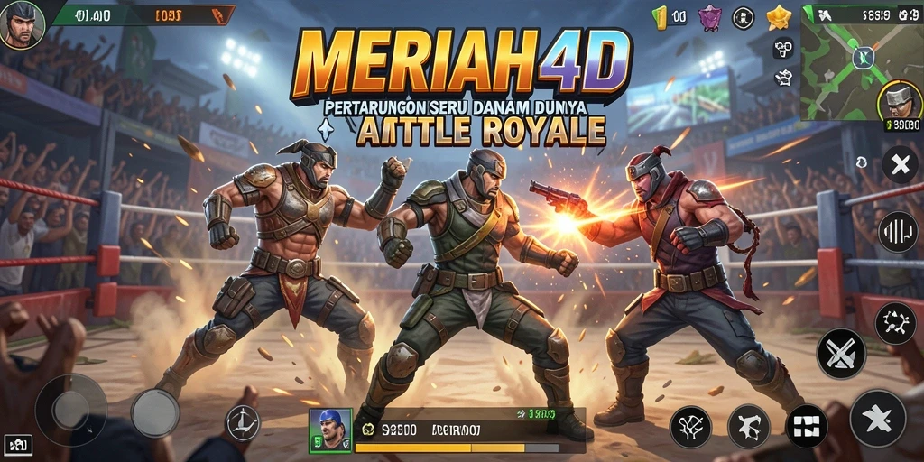 Tangkapan layar menampilkan aksi seru dalam pertarungan Battle Royale.