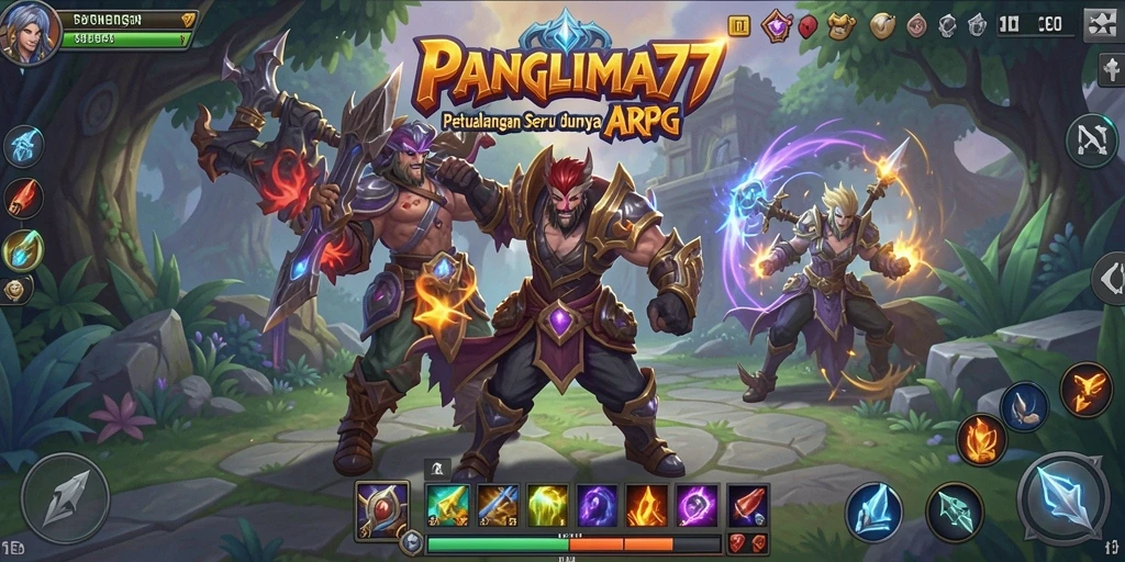 Gameplay seru di dunia magis PANGLIMA77 dengan pertarungan yang dinamis.