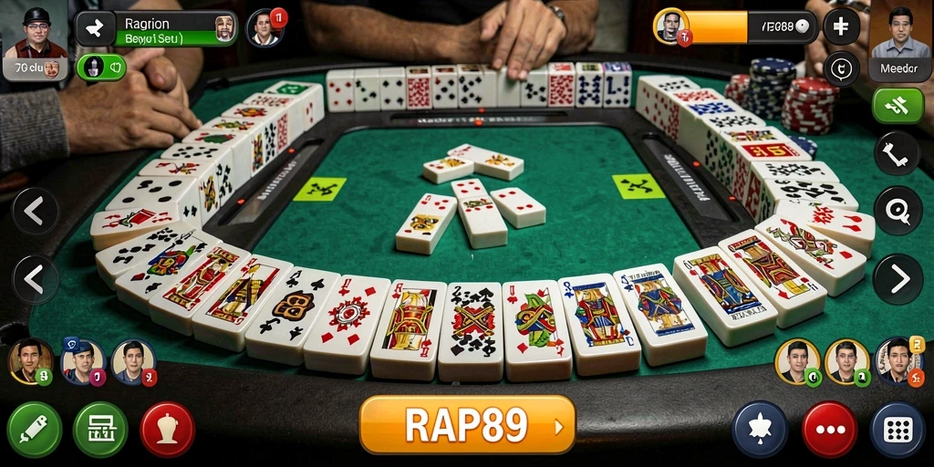 Gameplay seru dan interaktif dalam permainan Domino.