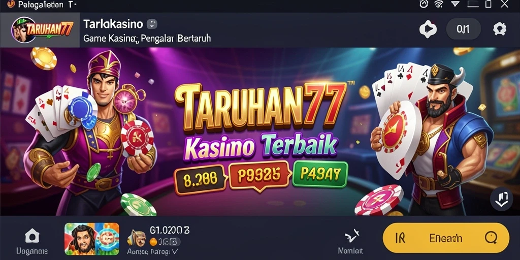 Tampilan menarik dari permainan Kasino di TARUHAN77.