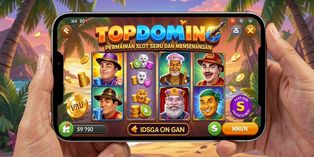 Screenshot gameplay TOPDOMINO yang menunjukkan putaran Slot yang seru.